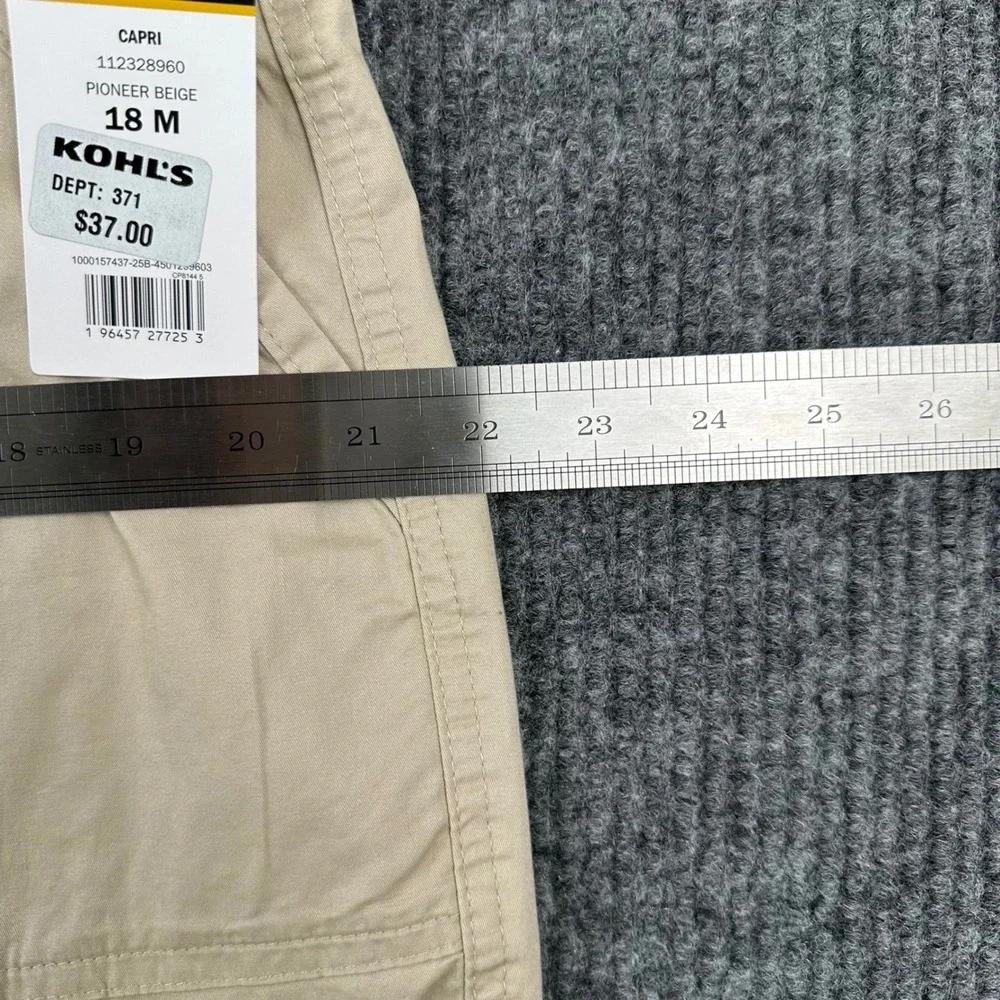 Lee Capri Pants Womens 18M Ultra Lux Comfort Pioneer Beige NWT Utility - Picture 12 of 15